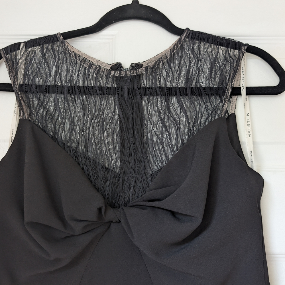 Halston Heritage Black Asymmetrical Dress